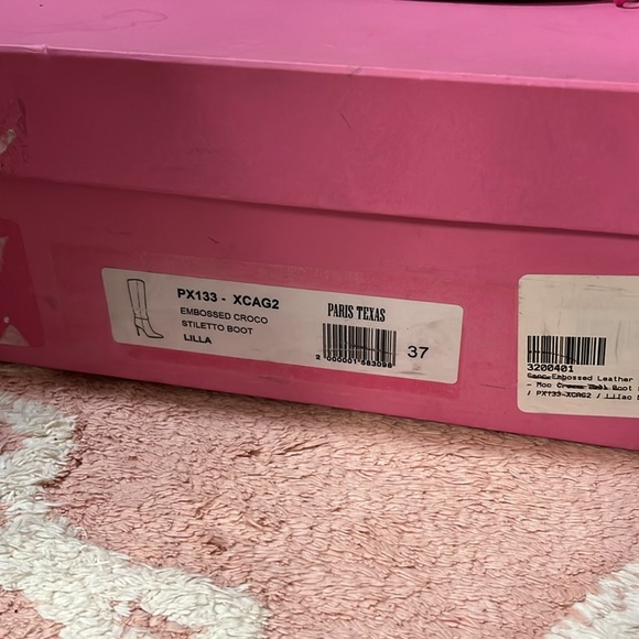 Paris Texas Lilla embossed croco stiletto boot 37 - Picture 9 of 11